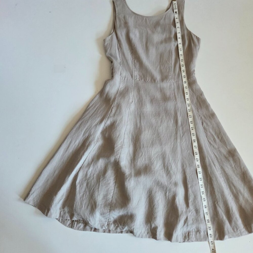 Bedo midi neutral color sleeveless dress. - Picture 9 of 10
